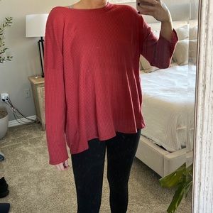 Oversized open back sweater